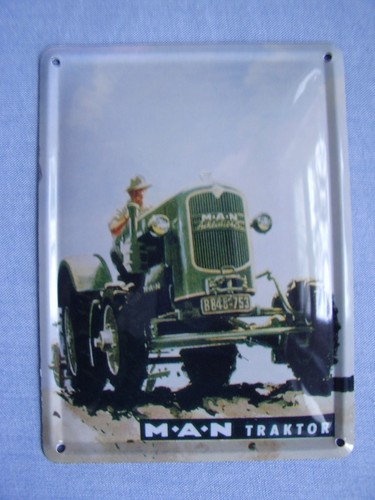 Blechschild man trecker - man,