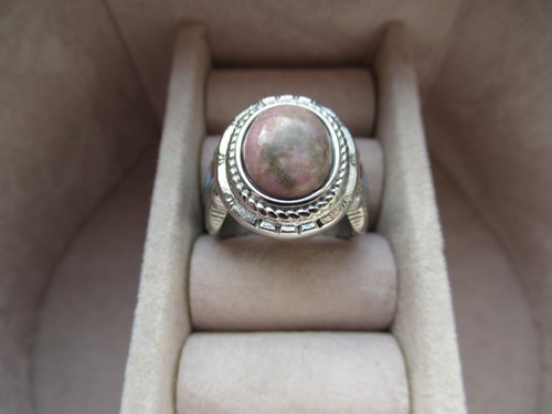 Rhodonit ring edelstahl - rhodonit,