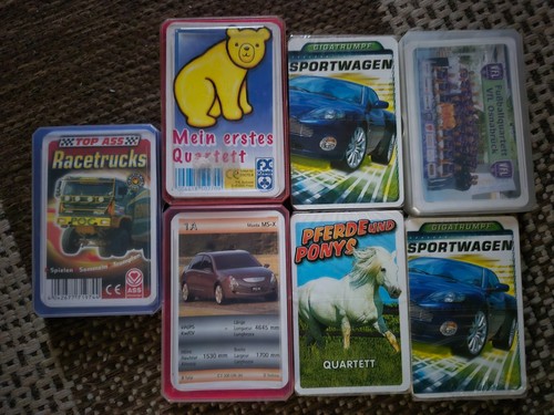 Quartett karten spiele aus - karten,