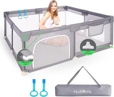 Grauer Baby Laufstall