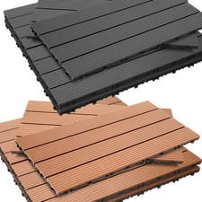 Terrassenfliesen Terrasse Holzfliesen Steinoptik Balkon Terassen 1-10㎡ Massiv