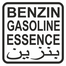 1x Benzin Aufkleber 10cm