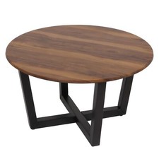 B-Ware Couchtisch MCW-M61, Massiv-Holz HDF 80cm, Holz-Optik, helles Gestell