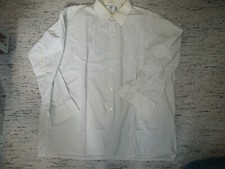 Vintage Nylon Hemd Langarm - weiß/grün gestreift - Maße beachten