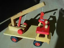 DDR Holz Kran Kranwagen PLAHO Stabil, Autokran, Autodrehkran,wie FWF Fröbel,VERO
