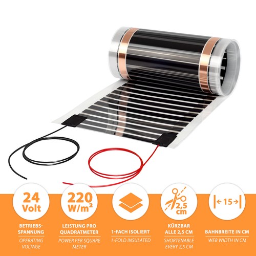 24v heizfolie 220w - 24v, 220w/m²