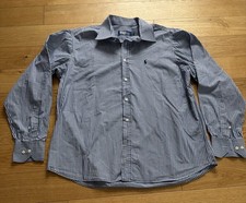POLO RALPH LAUREN Herren Hemd Shirt Gr. XXL Classic Fit Logo Gestreift Blau 03