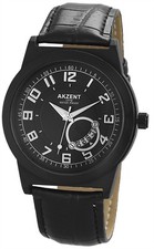 Akzent Schwarz Herrenuhr