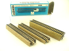 10 Stck.  gerade Gleise m. Karton  - Märklin Metallgleis HO  5106  -  #16  gebr.