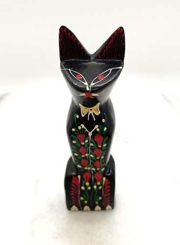 Handbemalte katze ornament aus - ornament,
