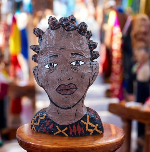 Afroamerikanische büste pop - büste,
