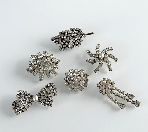 Vintage strass broschen - 6,