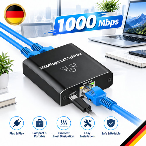 Port gigabit splitter - splitter, rj45