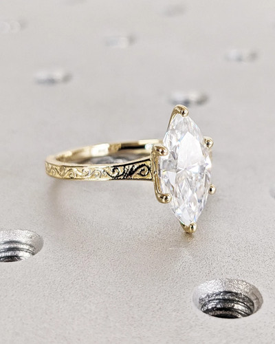 Marquise 14k gelbgold - marquise,