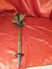 Antiker Alter Holz Leder Metall Klappsitz Jäger/Pirsch Sitz Angler Stock (4324)