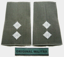  Aufschiebeschlaufen Heer Oberleutnant weiß/oliv Bundeswehr Dienstgradabzeichen