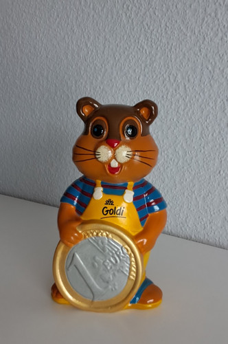 Goldi spardose mit - goldi,
