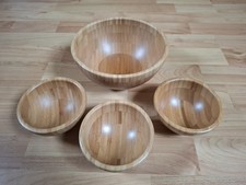 4x IKEA Holzschüssel Set Blanda - 1 x 20 cm, 3 x 12 cm Durchmesser - sehr gut