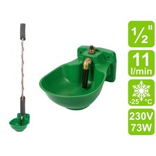 KERBL frostsicheres Tränkebecken HP20 mit 2m Begleitheizung, 230V / 73W