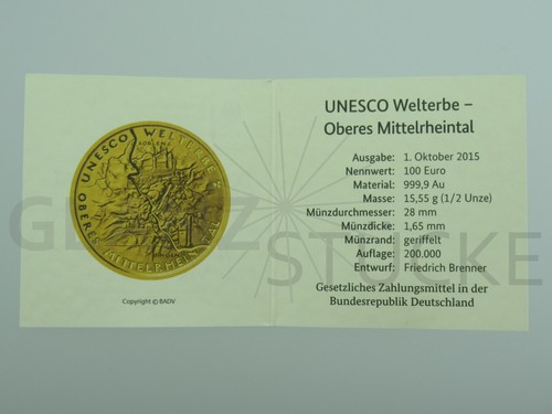 100 euro goldmünze - 100,