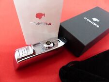 Neuwertig Schwer Silber Cohiba Zigarren Feuerzeug Original Box Top Funktion
