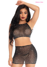 Sexy komplettset schwarz - schwarz, +