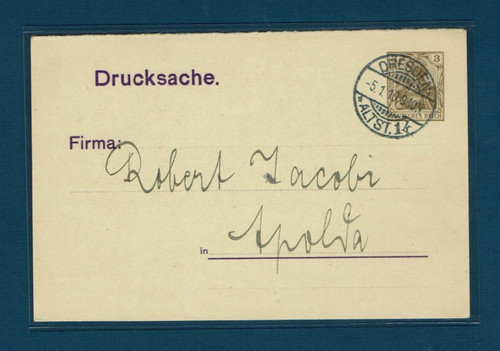 Privat ganzsache 1910 26 - dr,