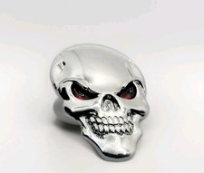 3D Totenkopf Metall Aufkleber