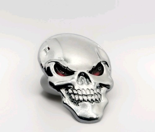 Totenkopf metall aufkleber - 3d,