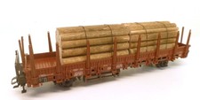 Märklin H0 DB-Rungenwagen Rlmms 58, braun, mit Holz, KK   X29