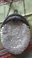 Antike Perlmut Handtasche