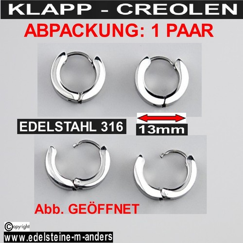 Ohrringe klappcreolen - ohrringe,