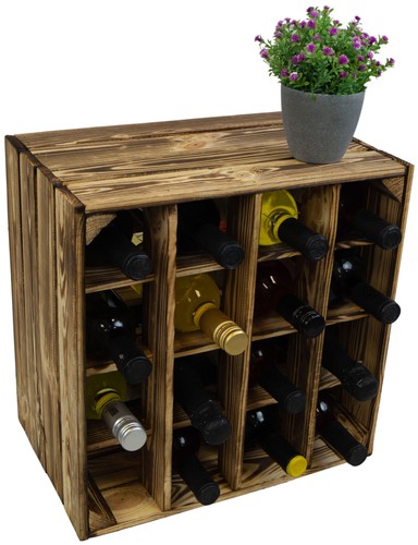 Geflammtes weinregal 16er - geflammtes,