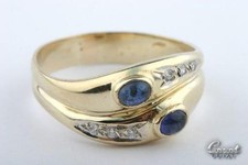 Saphir Ring 14kt 585 er Gelb