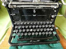 Alte Schreibmaschine CONTINENTAL, Holzkoffer, Gebrauchsanweisung Wanderer-Werke 