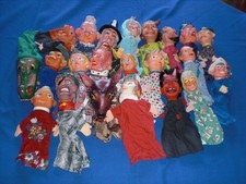 22 Kasperle Handpuppen - Wolf Teufel Zauberer Kasper Theater Raritäten - Vintage