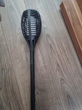 Gartenleuchte Fackel Solar Schwarz Lampe Outdoor