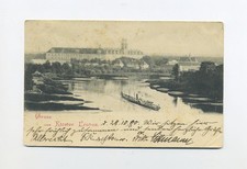 1900 Dt. Reich Farbkarte Gruss aus Kloster Leubus Lubiąż Bahnpost Berlin Breslau