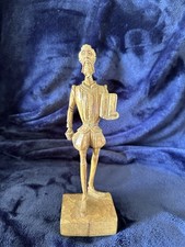 Sammlerstück Ouro Artesania Holzfigur handgeschnitzt Don Quijote 8,5 Zoll hoch