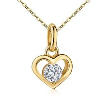 Kleiner Herz Anhänger mit Kette, Echt Gold /585(14 Karat), Deutsche Herstellung