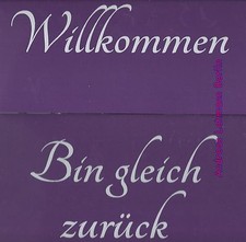 Wendeschild zum Anhängen