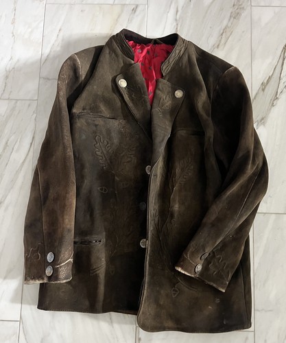 Hirschlederjacke janker antike - hirschlederjacke,