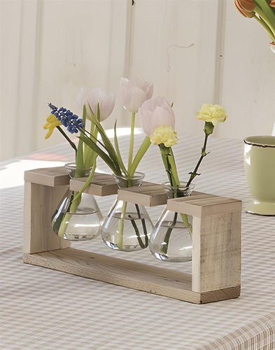 Glas blumen vase - mit, halter