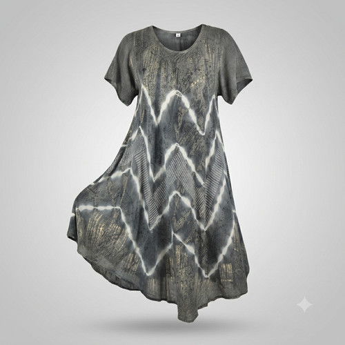 Damen batik kleid lagenlook - kleid,