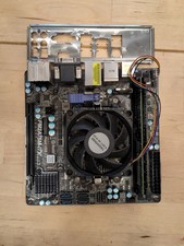 FM2A75M-ITX mit CPU, RAM und  Blende