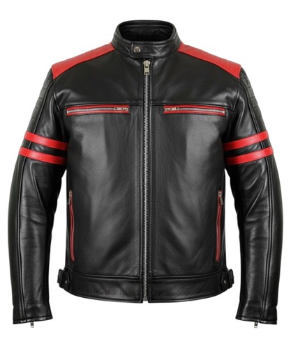 Retro motorrad lederjacke mit - lederjacke,