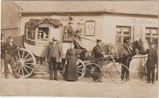 Foto AK Dessau-Wörlitz / Die letzte Postkutsche 1894