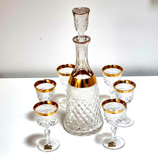 Likörkaraffe mit Gläsern JOSEPHINENHÜTTE "Ernestine" A. Pfohl