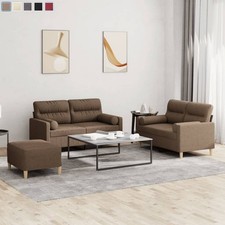 Sofagarnitur mit Kissen Stoff Sitzgruppe Relaxsofa Polstersofa Wohnzimmer Sofa