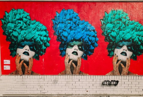 Pop art urban - art, female